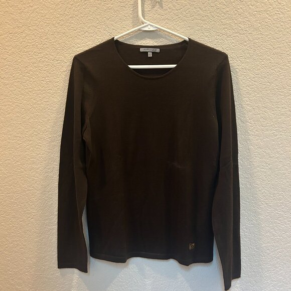 Anne Klein 100% Cashmere Long Sleeve Pullover Sweater - Picture 1 of 4